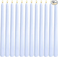 12-Pack Pale Blue Taper Candles, 10 Inch Unscented Dripless Candlesticks, Long-Lasting Burn Time of 6-7 Hours, Perfect for Home Décor Weddings Babyshower and Events