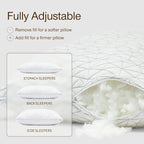 Coop Home Goods Extra Oomph Firm Fill, Cross-Cut Memory Foam, Extra Fill Bag, Refill to Customize Your Premium Adjustable Pillow, GREENGUARD Gold and CertiPUR-US Certified