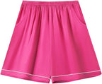 Girls & Womens Satin Pajamas Set, Silk Button-Down Sleepwear 2 Piece Nightwear, 3 Years - Women XXL