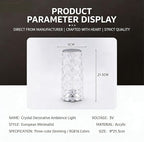 Can Switch 16 Colors Artificial Crystal Table Lamp, 2026 New 16 Color Rose Crystal Diamond LED Table Lamp, RGB Color Changing Rose Diamond Design, with Remote Control USB Charging Touch Sensor (Small)
