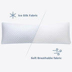 OSBED Cooling Adjustable Shredded Memory Foam Body Pillow - Temperature-Regulating for All Sleepers with Dual Airflow Ventilation(CertiPUR-US & Hypoallergenic & Machine Washable)