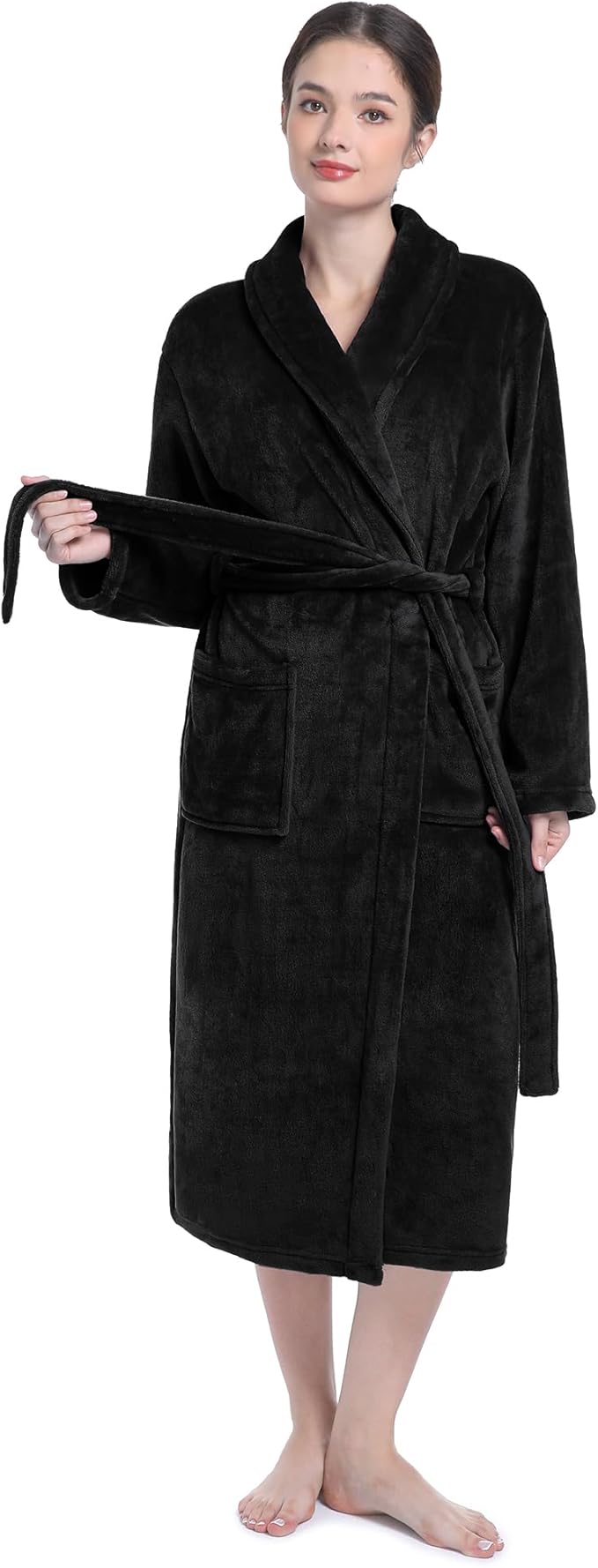 Plush Soft Robes for Women, Premium Fleece Womens Robe Cozy Warm Bathrobe