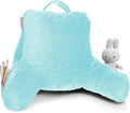 Clara Clark Reading Pillow for Kids & Teens with Shredded Memory Foam, Backrest Pillows for Reading, Watching, and Gaming, Use on The Couch, Bed, or Floor Adjustable Support, Washable Cover Light Blue
