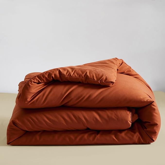 Luxlovery Burnt Orange Comforter Set King Rust Bedding Comforter Set Caramel Caramel Blanket Quilts 3 Piece Cinnamon Color Bedding Set for Women Men King Bed
