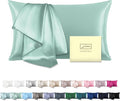 Mulberry Silk Pillowcase for Hair and Skin Pillow Case with Hidden Zipper Soft Breathable Smooth Cooling Silk Pillow Covers for Sleeping (Sage Green, King,1Pcs)