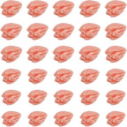 100Pcs 9mm 11mm Pikake Flower Beads Carved Coral Beads Summer Pink Jasmine Small Artificial Floral Dyed Synthetic Coral Smooth Loose Spacers Findings for Jewelry Making Bracelet Necklace DIY