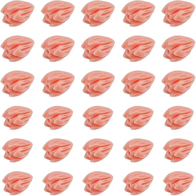 100Pcs 9mm 11mm Pikake Flower Beads Carved Coral Beads Summer Pink Jasmine Small Artificial Floral Dyed Synthetic Coral Smooth Loose Spacers Findings for Jewelry Making Bracelet Necklace DIY