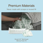 Coop Home Goods Extra Oomph AC Fill, Gel-Infused Memory Foam & Poly Fill, Extra Fill Bag, Refill for Eden Memory Foam Pillow, GREENGUARD Gold and CertiPUR-US Certified