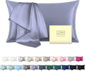 Mulberry Silk Pillowcase for Hair and Skin Standard Size 20"X 26" Pillow Case with Hidden Zipper Soft Breathable Smooth Cooling Silk Pillow Covers for Sleeping (Grayish Blue,Standard,1Pcs)