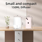 SPLITSKY 150ML Cordless Essential Oil Diffuser, Built-in 6000mAH Rechargeable Battery, 7 Hours Run Time, 7 Colors LED Light, Portable Aromatherapy Diffuser for Home, Outdoor, Travel (White)