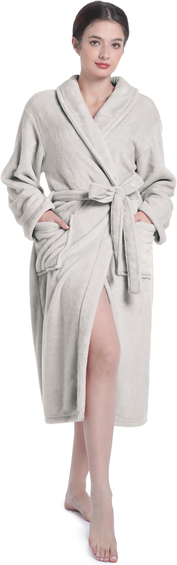 Plush Soft Robes for Women, Premium Fleece Womens Robe Cozy Warm Bathrobe