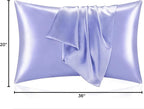 BEDELITE Satin Pillowcase for Hair and Skin, Super Soft and Cooling Similar to Silk Pillow Cases 2 Pack with Envelope Closure, Gift for Women Men(20"x36" King Size, Lilac)