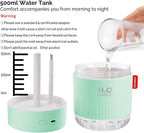 Green Portable Mini Humidifier, 500ml Small Cool Mist USB Desktop Humidifier for Baby Bedroom, Travel, Office, Home - Auto Shut-Off, 2 Mist Modes, Super Quiet