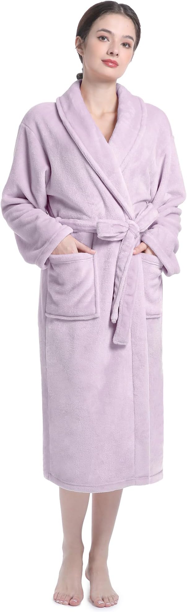 Plush Soft Robes for Women, Premium Fleece Womens Robe Cozy Warm Bathrobe
