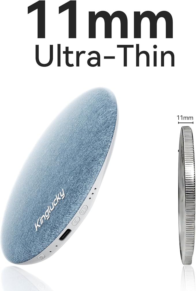 Kinglucky Pillow Speaker for Sleeping, Mini Bluetooth Speaker Under Pillow with Built-in Pink Noise White Noise Sound Machine for Sleeping, Headphone-Free Sleep Speaker for Side Sleeper Blue