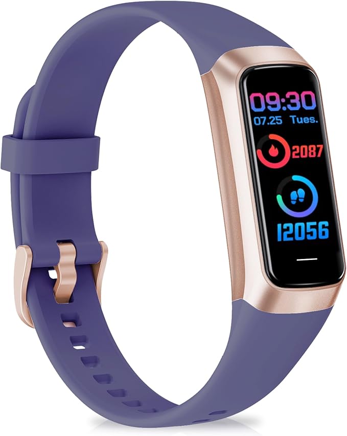 Fitness Tracker, Activity Trackers with 24/7 Heart Rate, Blood Oxygen Blood Pressure Sleep Monitor, Step Counter with 1.1" AMOLED Touch Color Screen, Calorie Pedometer Health Smart Watch for Women Men