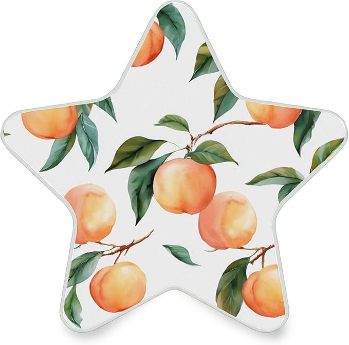 susiyo Plug in Night Light Peach Fruit Branch Cute Star Shape Nightlight for Bedroom Hallway Stairs