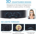 Sleep Headphones, Update Wireless 3D Eye Mask with Ultra-Thin HD Stereo Speakers for Side Sleepers, Air Travel, Meditation and Relaxation Black