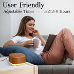 Meditation White Noise Machine Sound Machine 30 Soothing Sounds 12 Night Light 5 Auto-Off Timer Portable Sleep Machine for Travel Powered by AC or USB Sleep Therapy for Baby Kids Adults (Wood Grain)
