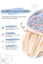Double Layer Satin Bonnet with Detachable Eye Mask Night Cap for Curly Braids Hair Reduces Frizz Locks in Moisture