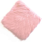 12 Inch Pink Square Faux Fur Rug, Small Product Photography Background, Perfect for Jewelry, Mini Bags, Nail Art, Small Vases and Other Desktop Photography (1pcs)