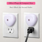 KINUR LED Night Light, 6 Pack Nightlights Plug into Wall, Dusk to Dawn Sensor Automatic On and Off Night Light, 0.5W Led Night Lamp for Kids, Nursery, Bedroom, Hallway, Stairs, Kitchen,Pink