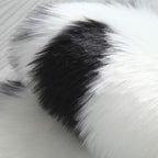 STP GOODS Faux Sheepskin Fur Rug, Fluffy Sheepskin Bedside Rugs, Bedside Rugs (Panda (95 x 65 cm))