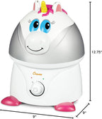 Crane Unicorn Ultrasonic Cool Mist Humidifier with Auto Shut-Off, For Baby Nursery and Kids Room, 1 Gallon Tank, Animal Humidifier For Kids Room
