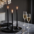 12-Pack Black Taper Candles, 10 Inch Unscented Dripless Candlesticks, Long-Lasting Burn Time of 7-8 Hours, Perfect for Halloween Decor Parties Meditation and Home Ambiance