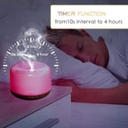 Oil Diffuser Humidifier 300ML,Electric Ultrasonic Air Aroma Diffusers Vaporizer,Scent Mist Defuser with Remote,Auto-Off,7led Color Changing Light for Large Bed Room,Home,Office