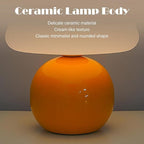 Cute Small Mushroom Lamp, PE Lampshade, Ceramic Base, Adjustable Light Color and Brightness with Power-Off Memory, Safe USB Powered, LED Mushroom Light for Bedroom Living Room (Orange)