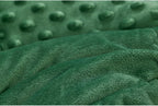 TONGDADA Minky Weighted Blanket | 40''x60'',7lbs | Cozy and Soft Minky Weighted Throw Blanket | Luxury Velvet with Premium Glass Beads | Dark Green Minky
