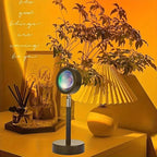Sunset Lamp Projector,180 Degree Rotation Sun Projection Light Led Night Light Floor Lamp with USB Port,Sunset Lamps for Photography Party Bedroom Decor。