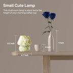 Dawnwake Mushroom Lamp Table Lamp for Bedroom,Small Desk Bedside Lamps for Living Room,Mushroom Decor Cute Mini Modern Mid Century Lamps for Night Stands,Aesthetic Home Living Room Decor(Green)