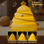 Xmas Tree Night Light, Cute LED Lamp, Silicone Dimmable Nursery Nightlight for Kids, Rechargeable Bedside Touch Lamp, Funny Office Desk Light and Home Decor(Xmas Tree)…