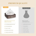 Lecdura Glass Essential Oil Diffuser with Glass Reservoir & WoodBase, 200ml Ultrasonic Lock Color Timer Auto-Off 7 Color Light Aroma Glass Dome Diffuser for Home Office Bedroom Yoga - Dark Brown