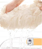 KXCR Soft Bedroom Rug Faux Fur Living Room Fluffy Area Carpet Home Decor Floor Mat Fluffy Plush Carpets Bedside Rugs for Kids Room Decoration (Color : White, Size : 50X80cm)