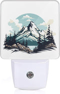 Nordic Forest Mountain Night Light, Night Light Plug into Wall with Dusk to Dawn Sensor, LED Lamp Energy Saving Lights for Men Women Boys Girls,Lamp for Bedroom Bathroom Hallway