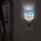 Crescent Moon Night Lights Plug Into Wall, Fanciful Playful Stars Clouds N/a Pastel Peach Led Night Lights Plug Into Wall Outlet for Bathroom Hallway Stairs Decor 1pcs