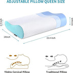 Memory Foam Pillows Neck Pillow Bed Pillow for Sleeping Ergonomic Cervical Contour Pillow for Side Back Stomach Sleeper for Neck and Shoulder Pain