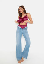 EKOUAER Silky Pajama Set for Women V-Neck Satin Camisole Lingerie Sets Party Loungewear Sleepwear