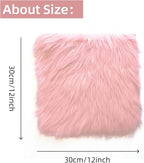 12 Inch Pink Square Faux Fur Rug, Small Product Photography Background, Perfect for Jewelry, Mini Bags, Nail Art, Small Vases and Other Desktop Photography (1pcs)