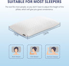 Shredded Memory Foam Pillows, Bed Pillows for Sleeping, Medium Firm Pillows Standard/Queen Size Pillow for Side Back Stomach Sleepers, Neck Support Pillow with Washable Removable Cover (1 Pack)