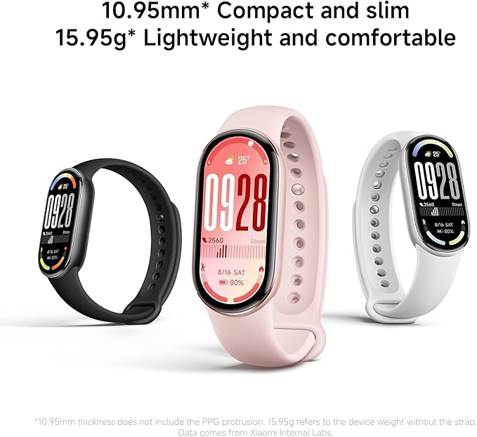 XIAOMI Mi Smart Band 10 (2025) Global Version - 1.72" AMOLED Display | 21 Days Battery Life | Touchscreen, Multi-Sport Tracker, Activity Tracker, Heart Rate Monitor | BT5.4 - (Mystic Rose)