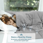 Weighted Idea Weighted Blanket for Adults (Light Grey,48"x72",12lbs) Cooling Breathable Heavy Blanket with Premium Glass Beads All-Season Soft Thick Comfort