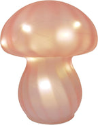 Mushroom Table Lamps Night Lights Cute Glass Nightstand Bedside Desk Lamps for Bedroom Living Study(Bulb Included) - Pink Stripes
