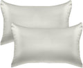 Elegant Comfort 2-Pack Cooling Viscose Satin Pillowcase Set with Hidden Zipper Closure, Silky Smooth for Best Hair and Skin Care-Beautiful Gift Box-2-Piece Satin Pillowcase Set, King, Light Jade