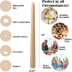 12-Pack Light-Mocha Taper Candles, 10 Inch Unscented Dripless Candlesticks, Long-Lasting Burn Time of 7-8 Hours, Perfect for Home Décor, Weddings, and Events