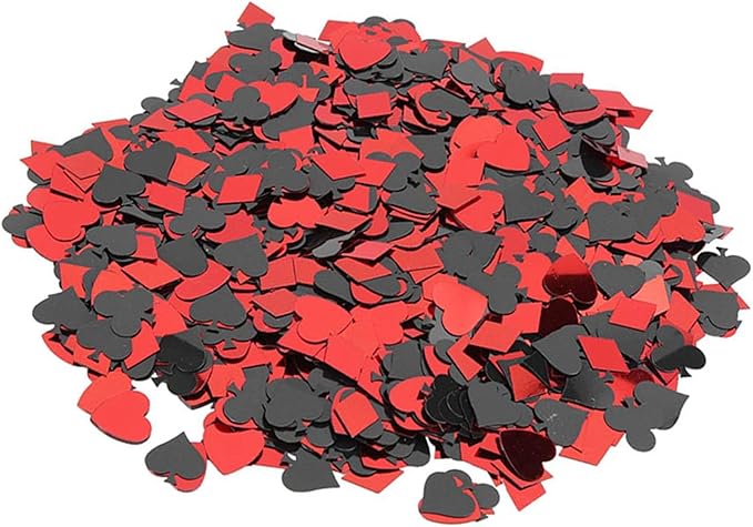 60g Party Confetti, Lightweight PVC Table Scatters with Mixed Colors and Shapes, for Wedding Birthday Night Party Decorations (Heart peach and plum mixed style)