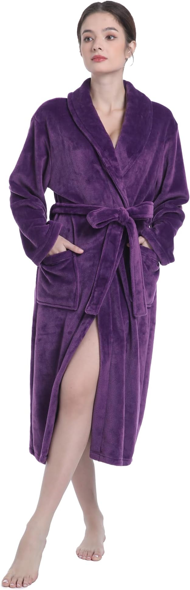 Plush Soft Robes for Women, Premium Fleece Womens Robe Cozy Warm Bathrobe
